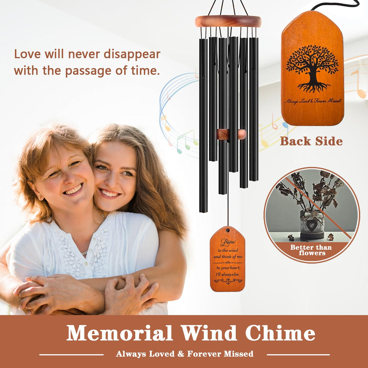 Soopau 30-inch memorial wind chime tubes for lasting, soothing soundscapes