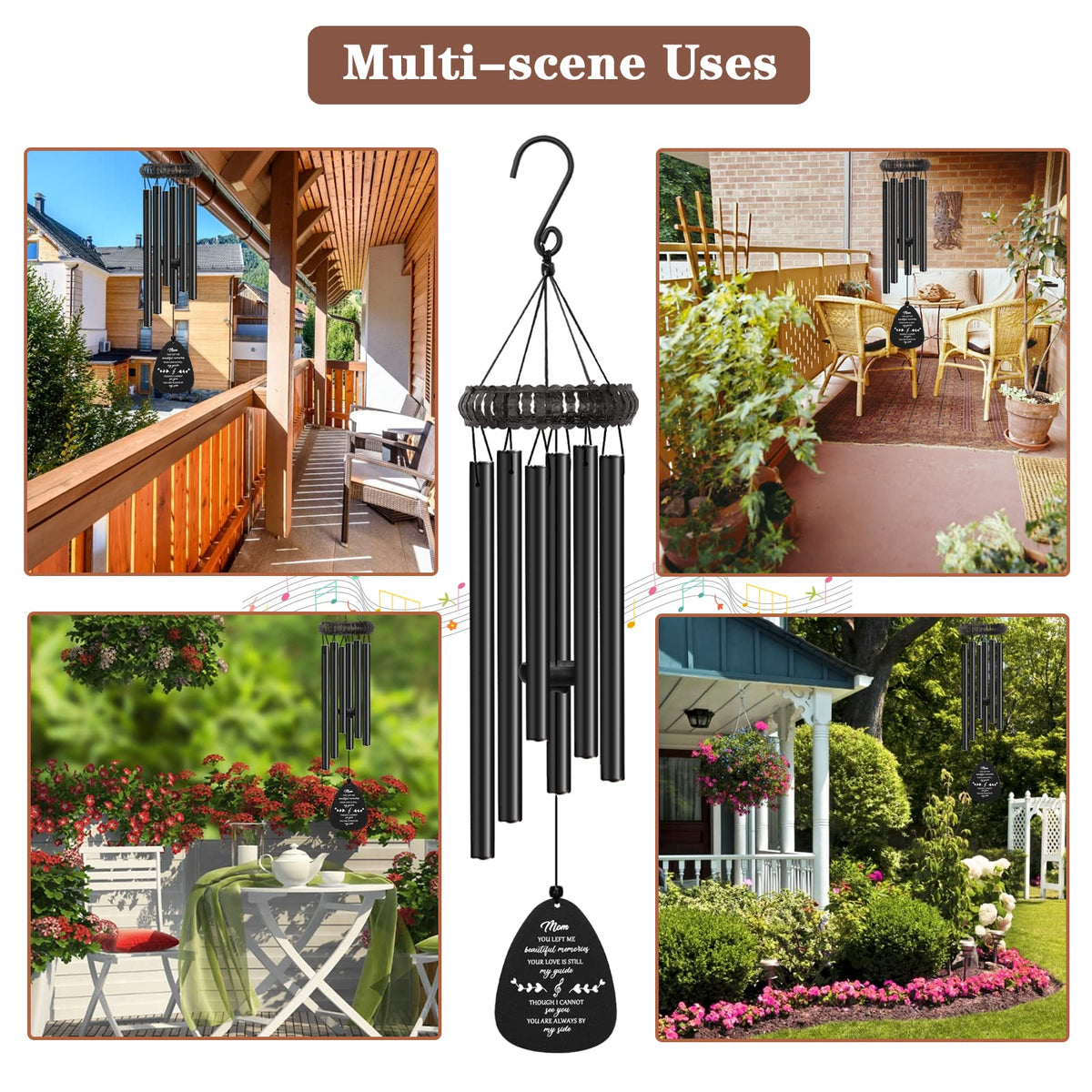 Soopau wind chime set arrives secured for thoughtful sympathy gift.