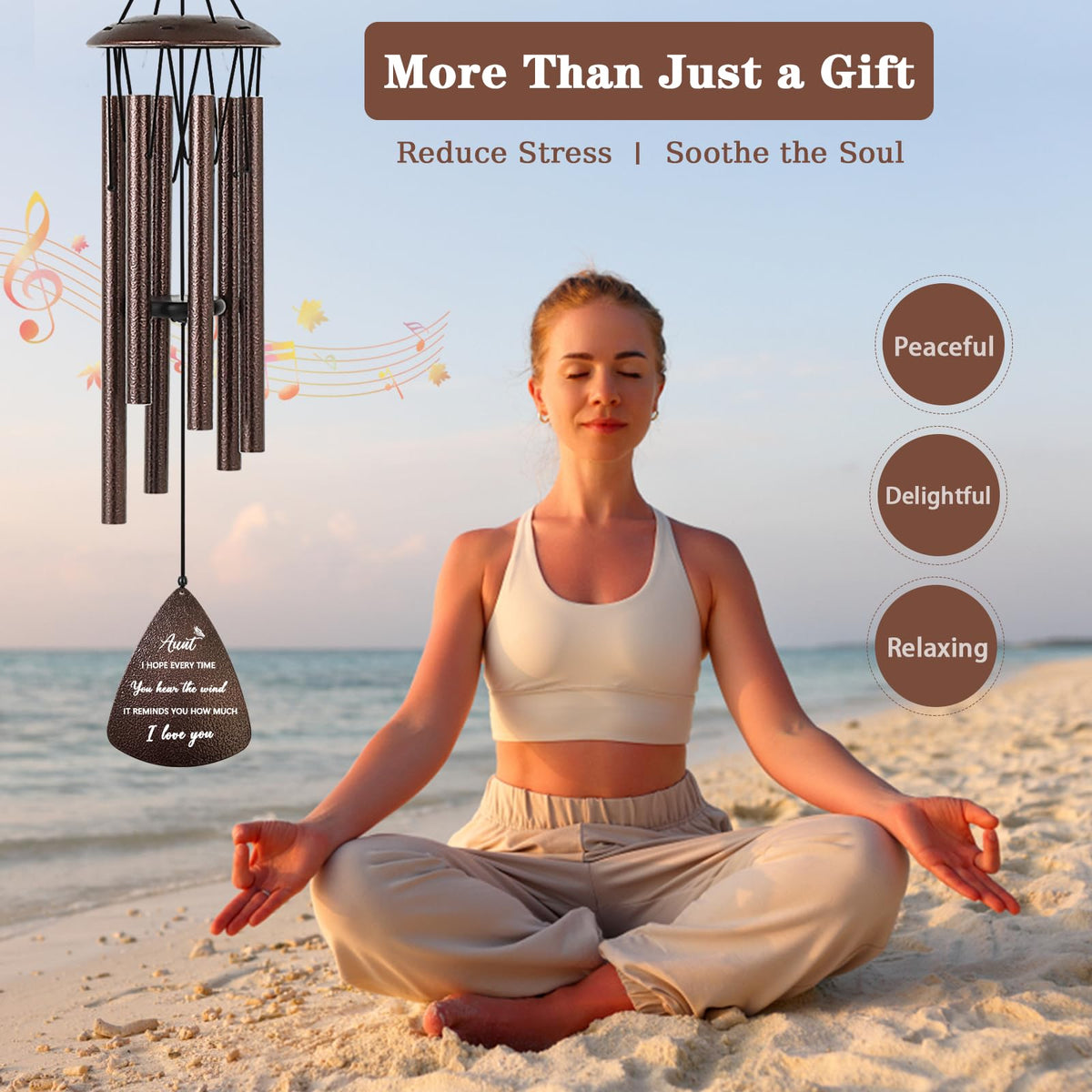 Soopau bronze wind chime for outdoor or indoor spaces.