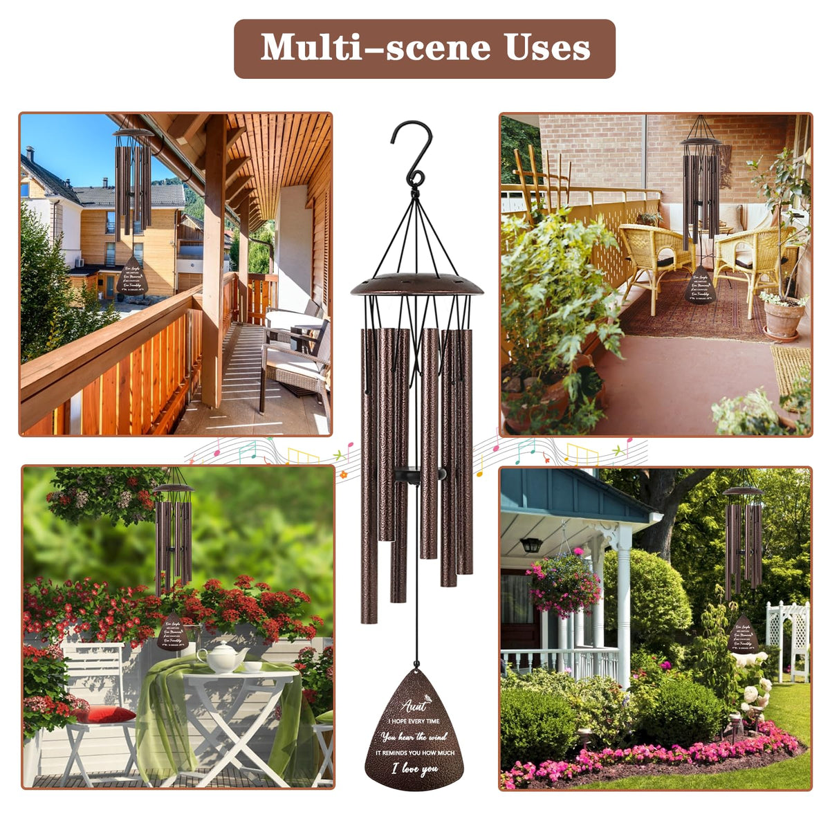 Soopau holiday wind chime gift suitable for birthdays and celebrations.