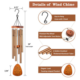 Soopau Memorial Wind Chimes anodized aluminum tubes withstand weather