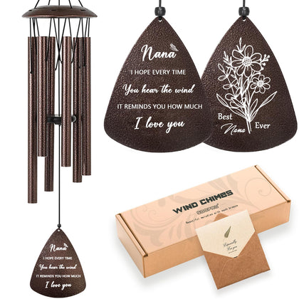 Soopau Nana bronze wind chime with 32-inch design for outdoor use and gentle tones