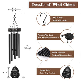 Soopau memorial wind chime packaged in gift box with condolence envelope.
