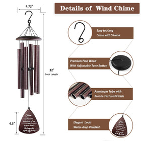 Soopau sympathy wind chimes tuned tubes offer clear melodies in breeze.