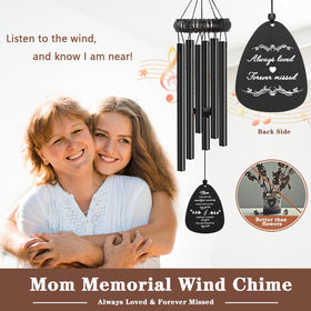 Soopau wreath-design wind chime blending beauty and memory in a calming garden display.