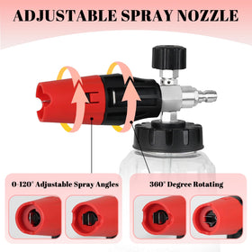 Sooprinse adjustable foam-water mix knob for customizable cleaning.