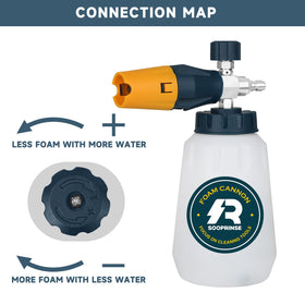 Sooprinse Foam Cannon dense foam output for effective cleaning results.