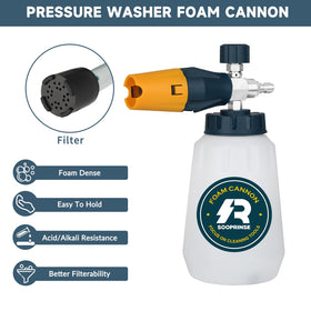 Sooprinse Foam Cannon quick connector for washer compatibility in a set.