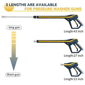 Sooprinse gun with five nozzle tips offers adaptable spray patterns.