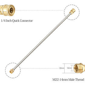 Sooprinse quick-connect nozzles enable easy tip swaps for different tasks.