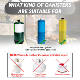 SOOYEAH compact portable design fits grills, stoves, RVs for on-the-go meals
