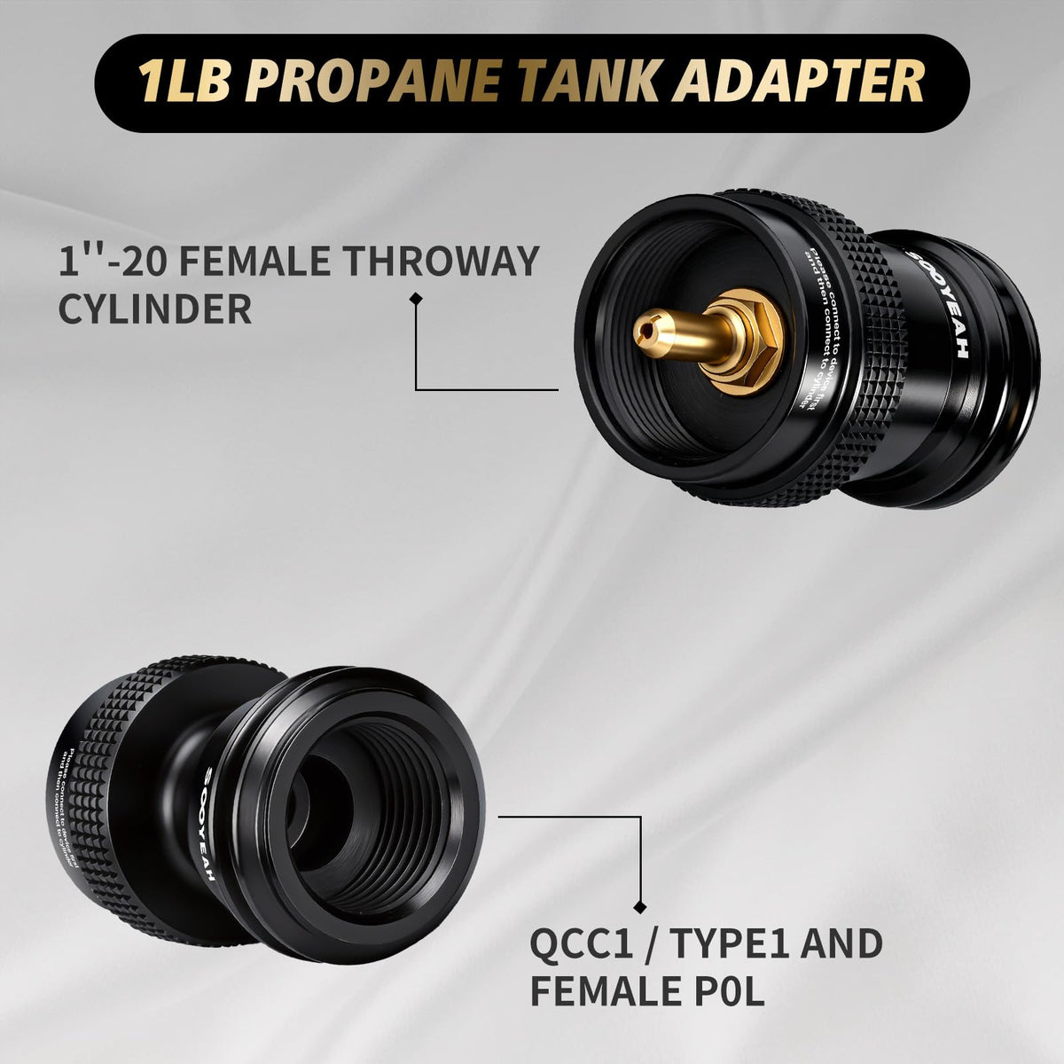 SOOYEAH POL female thread design seals securely for outdoor use
