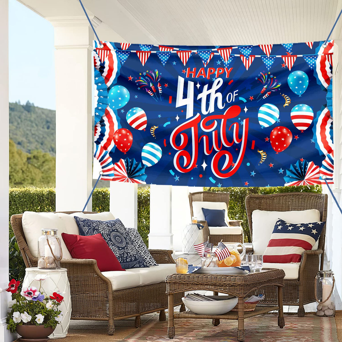 Sophena reusable patriotic banner for year-round celebrations and memorable home decor.