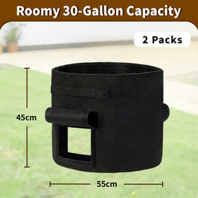 SORANGEUN 30-Gallon Grow Bag deep root space supports healthy development and larger yields.