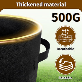 SORANGEUN Grow Bag with reinforced handles makes moving soil simple.