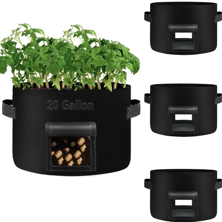 SORANGEUN grow bags exterior view highlights durable nonwoven material for outdoor gardening