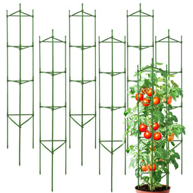 SORANGEUN 63-Inch Tomato Cage assembly supports tall vines for better garden growth.