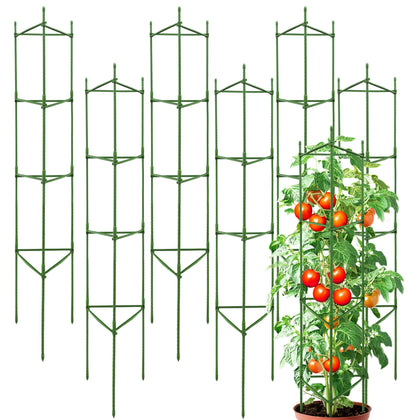 SORANGEUN 63-Inch Tomato Cage assembly supports tall vines for better garden growth.