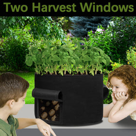 SORANGEUN grow bags fabric closeup shows thickened material for longevity