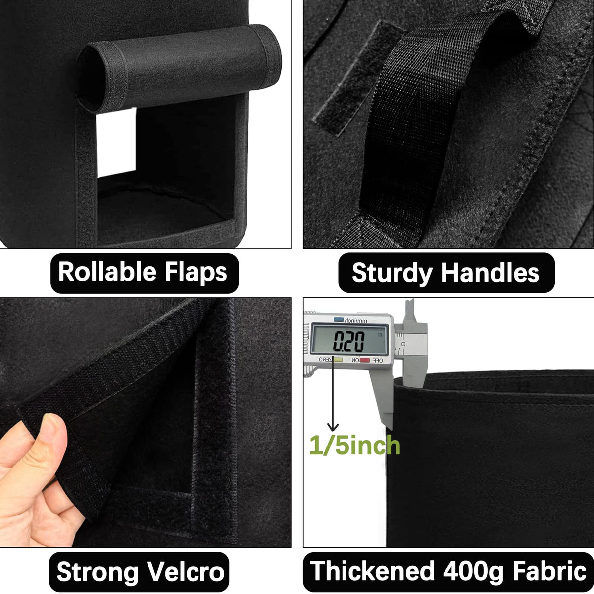 SORANGEUN grow bags suited for indoor and outdoor use on balcony or terrace