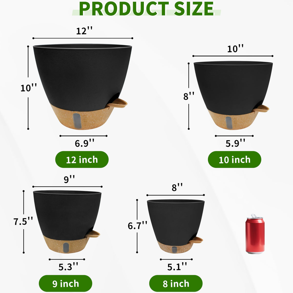 SORANGEUN visual water window helps monitor moisture needs at a glance.