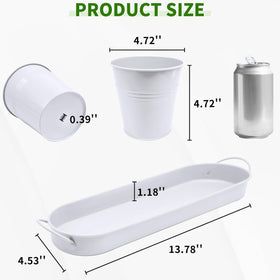 SORANGEUN white metal herb pots, 3-pack, ideal for kitchen windowsill herbs.