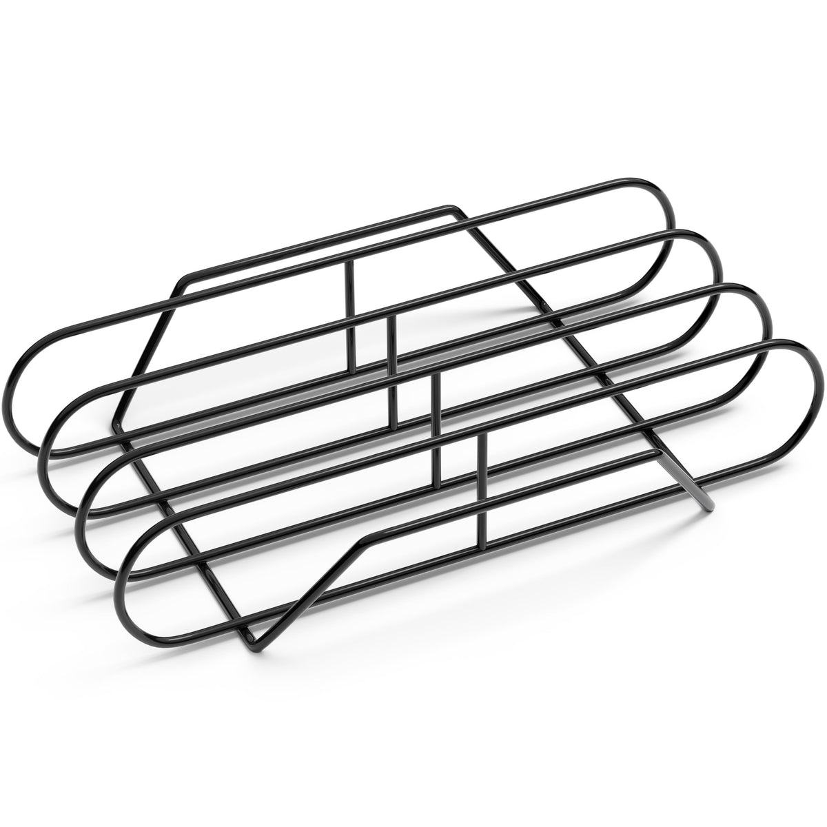 Sorbus extra-large rib rack black finish complements any grill setup.