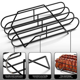 Sorbus extra-large rib rack holds multiple racks simultaneously, ideal for gatherings.