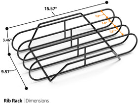 Sorbus extra-large rib rack non-stick coating prevents sticking and eases cleanup.