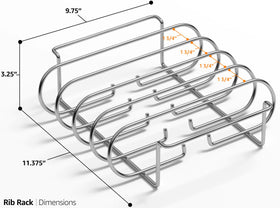 Sorbus rib rack designed with durable steel for long-lasting use.