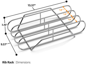 Sorbus Rib Rack XL stainless steel construction provides durability