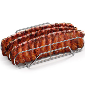 Sorbus Rib Rack XL holding ribs upright for even cooking