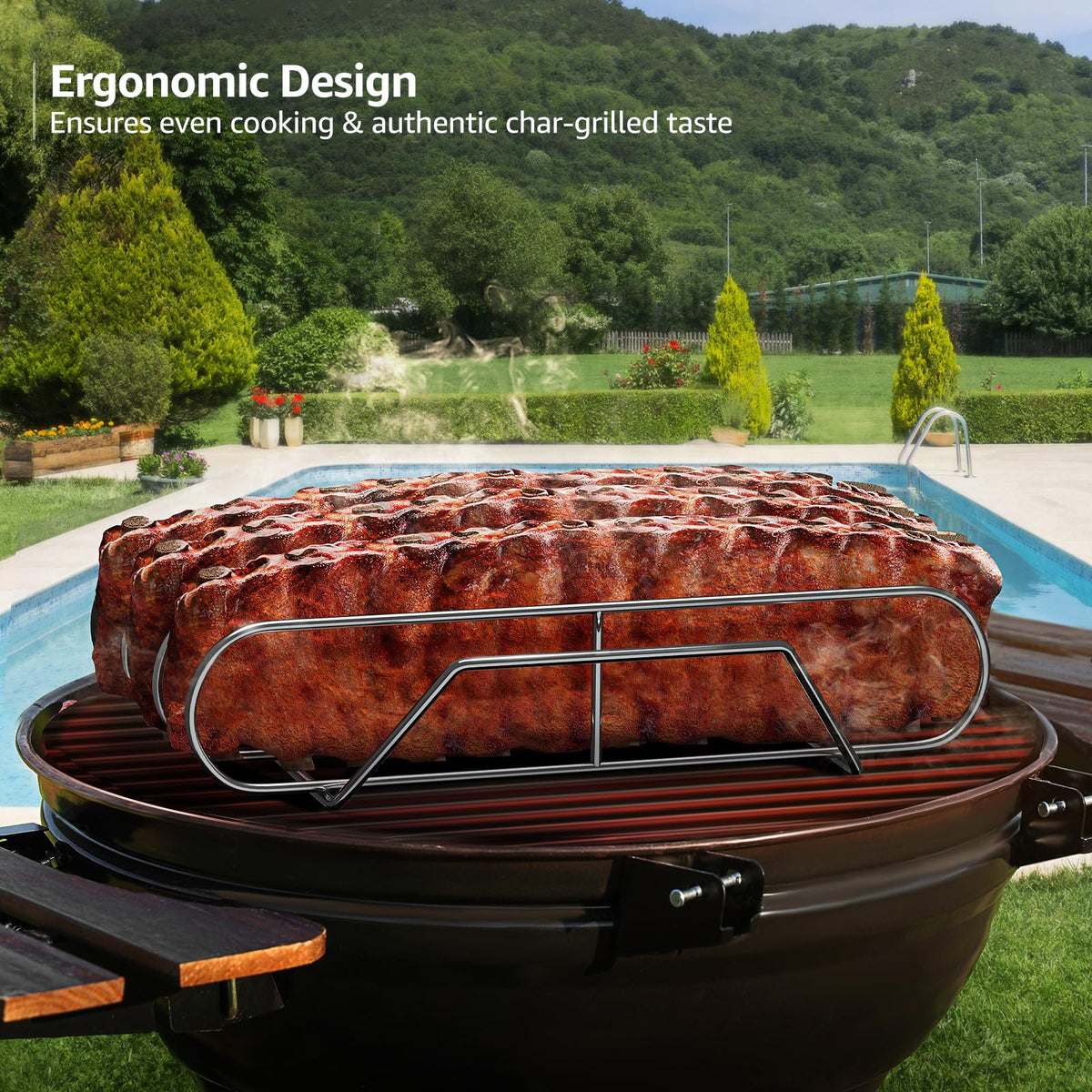 Sorbus Rib Rack XL durable steel design withstands high heat