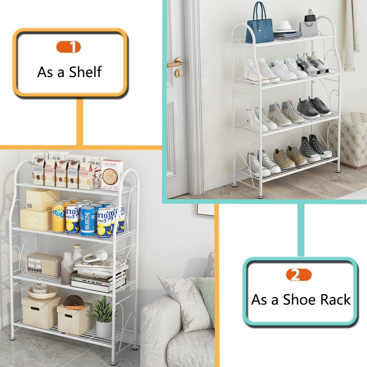 SORCEDAS outdoor indoor plant stand supports multi-purpose storage on balcony.