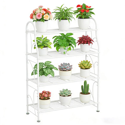 SORCEDAS plant stand corner four-tier display for indoor and outdoor spaces.