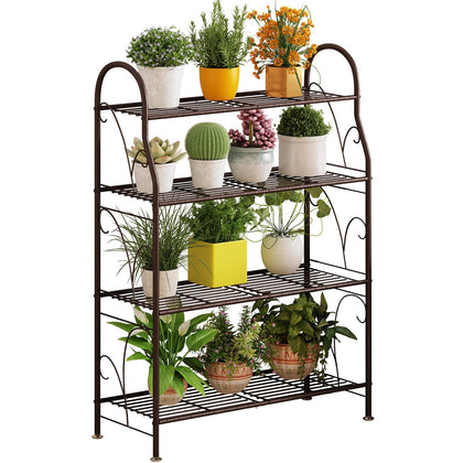 SORCEDAS plant stand with corner scroll design, ideal for elegant patio greenery.