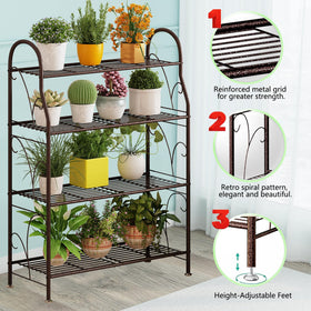 SORCEDAS multi-purpose display shelf keeps plants and belongings organized.