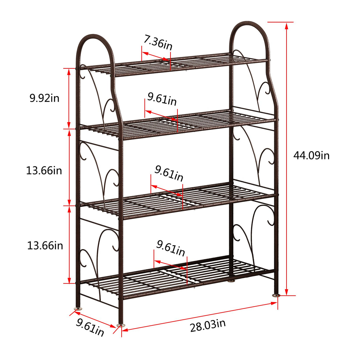 SORCEDAS sturdy iron frame with bronze finish for longevity.