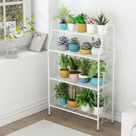 SORCEDAS 4-tier display tower keeps plants, books, or decor organized.