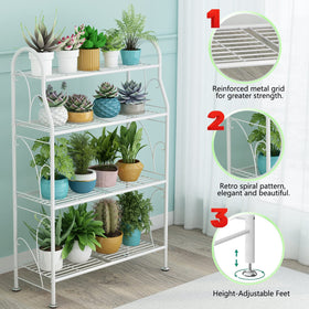 SORCEDAS sturdy white frame resists rust for year-round gardening and decor.