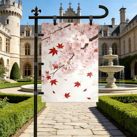 Sorcristy flag pole clip attached to garden banner