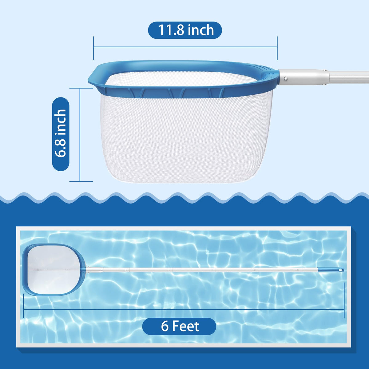 SORSWEET PRO pool skimmer frame with larger frame collects more debris.