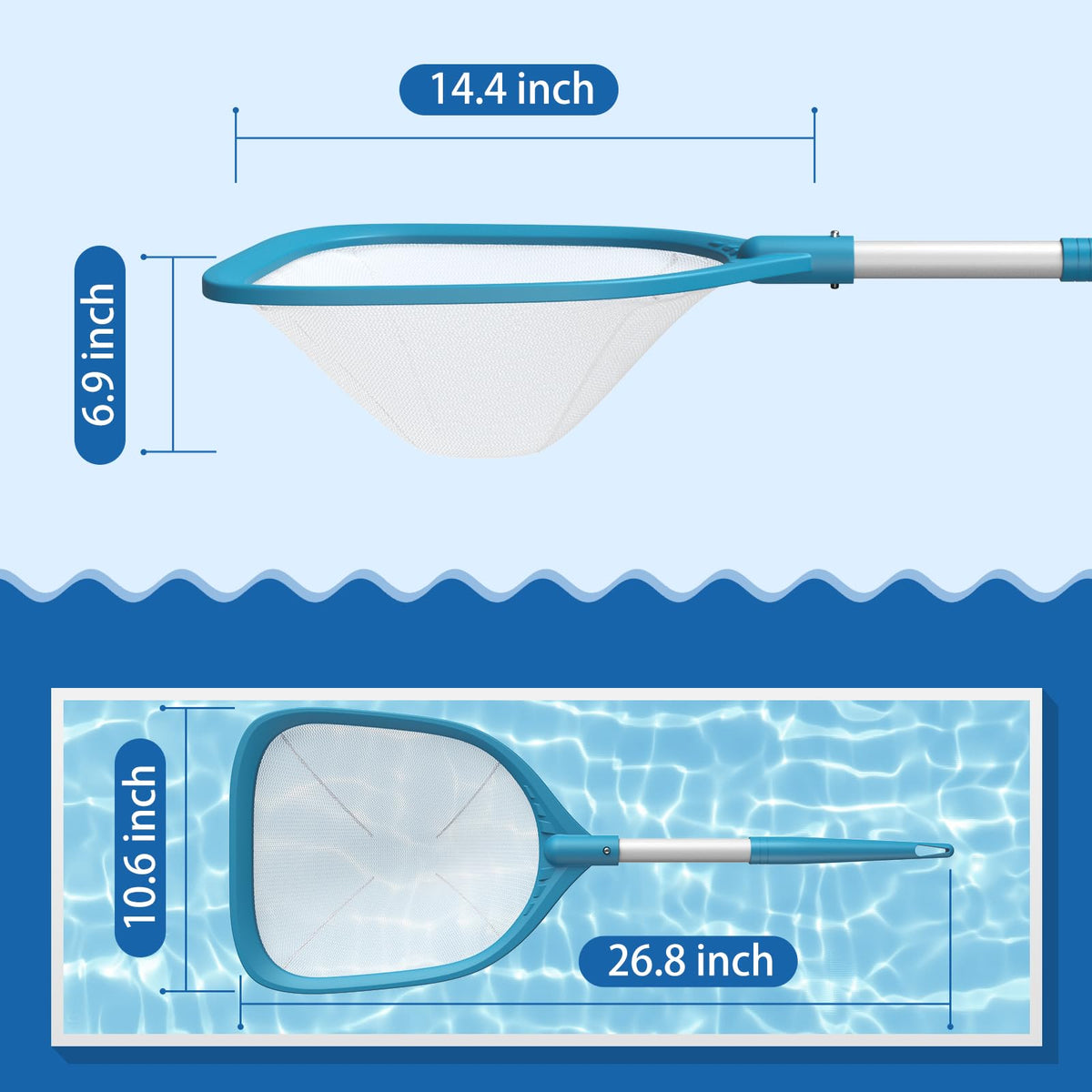 SORSWEET skimmer mesh detail highlighting heavy-duty fine mesh for leaves