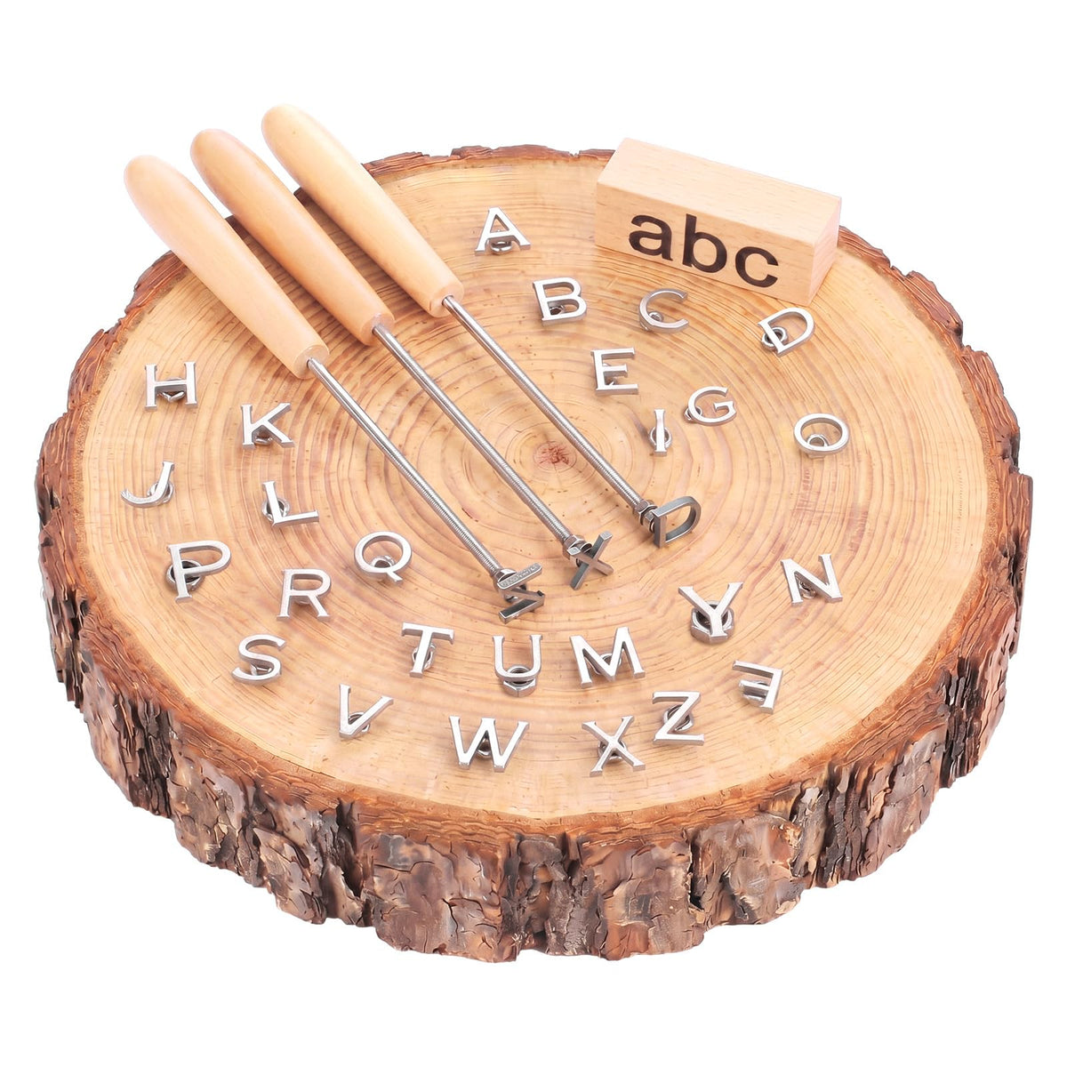 Sosation 26-pcs mini alphabet branding irons A to Z for wood and crafts
