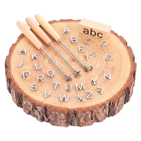Sosation 26-pcs mini alphabet branding irons A to Z for wood and crafts