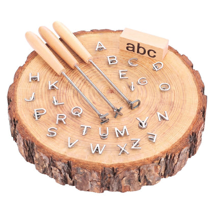 Sosation 26-pcs mini alphabet branding irons A to Z for wood and crafts