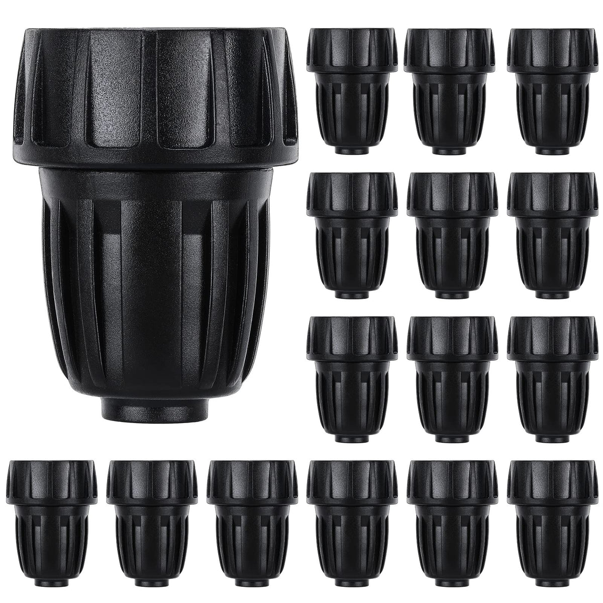 Sosation faucet adapter with barb connection for secure garden irrigation.