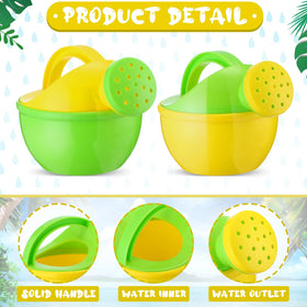 Sosation lightweight durable plastic watering cans with curved handles for small hands