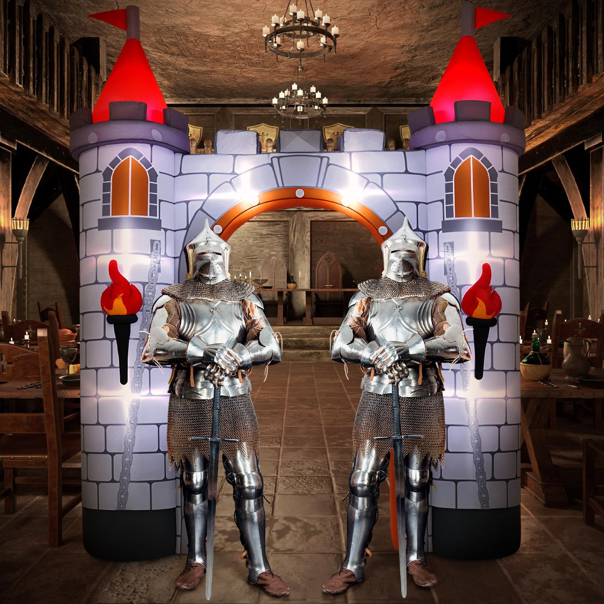 Sotiff inflatable castle with built-in blower inflates quickly