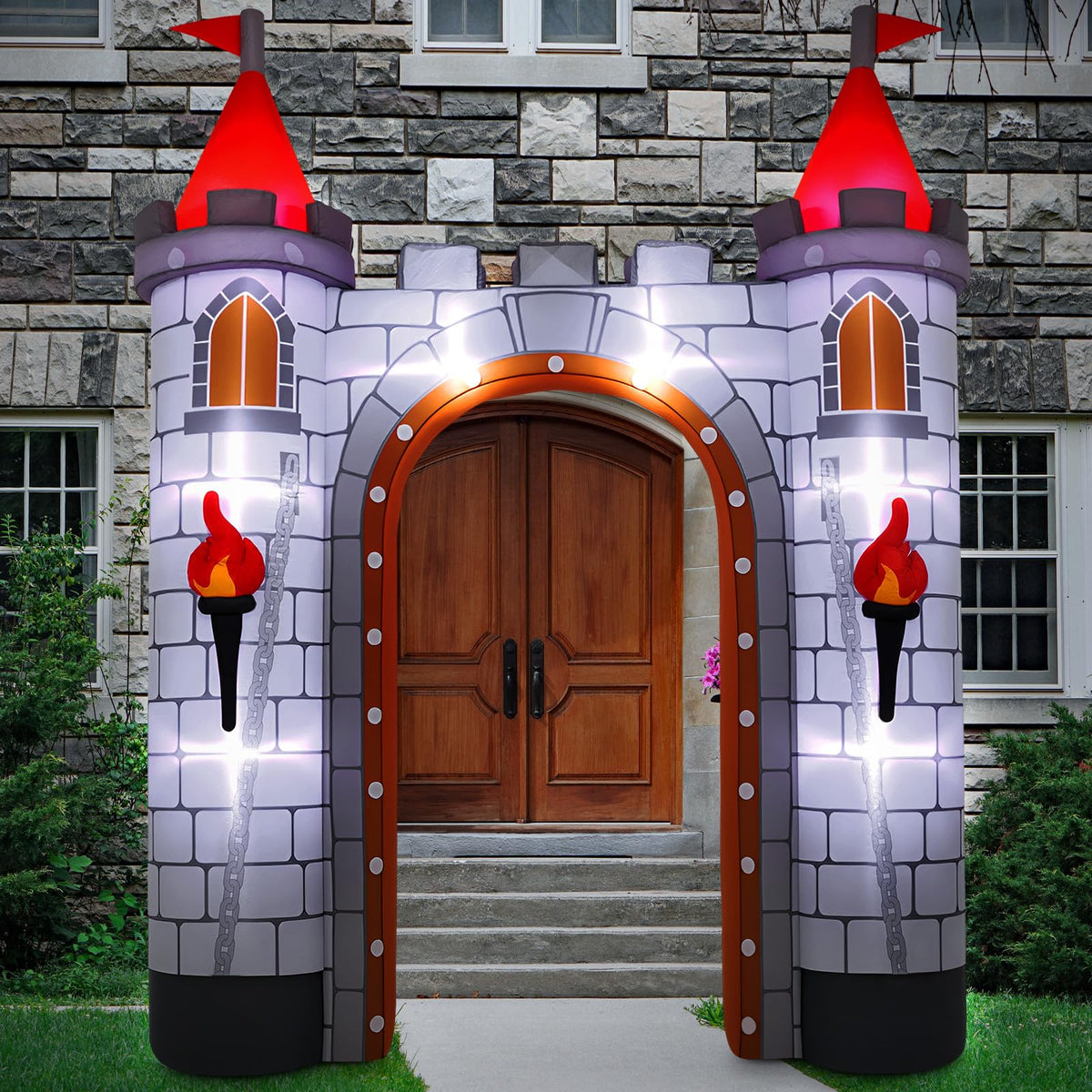 Sotiff Medieval Castle inflatable, 10 ft tall, ideal outdoor entry display
